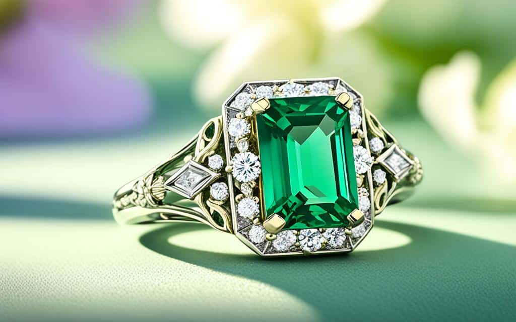 vintage engagement rings emerald cut
